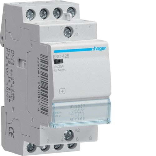 HAGER ESC425 25A 4NO CONTACTOR