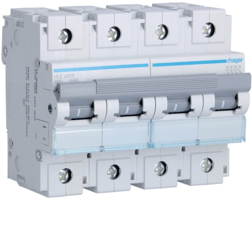 HAGER HLE480 80A 4P T/B 10KA MCB