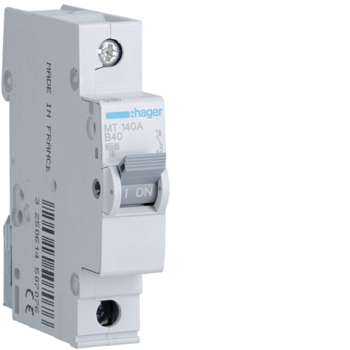 HAGER MT140 40A 1P T/B 6KA MCB