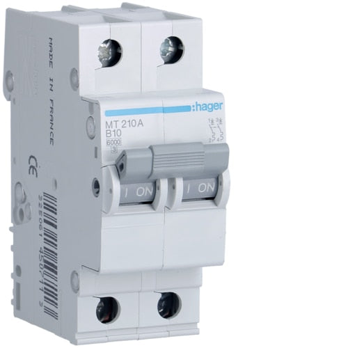 HAGER MT216 16A 2P T/B 6KA MCB