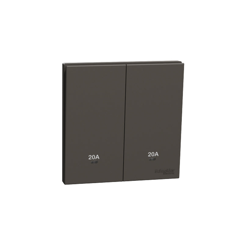 SCHNEIDER E8732D20N-DG 20A DP 2GANG SWITCH WITH LED
