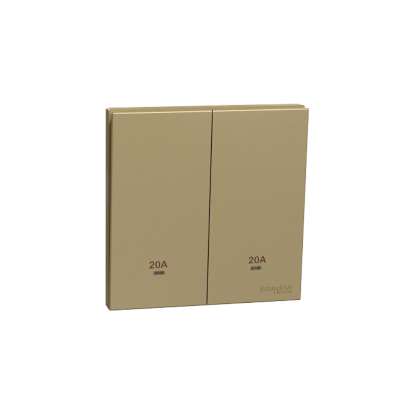 SCHNEIDER E8732D20N-WG 20A DP 2GANG SWITCH WITH LED