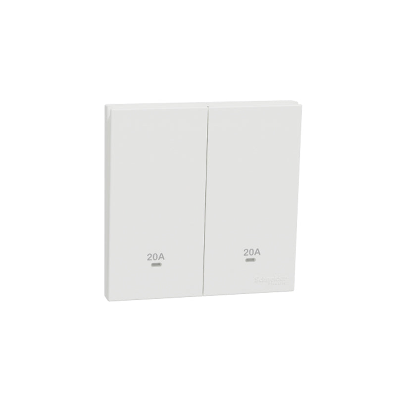 SCHNEIDER E8732D20N 20A DP 2GANG SWITCH WITH LED
