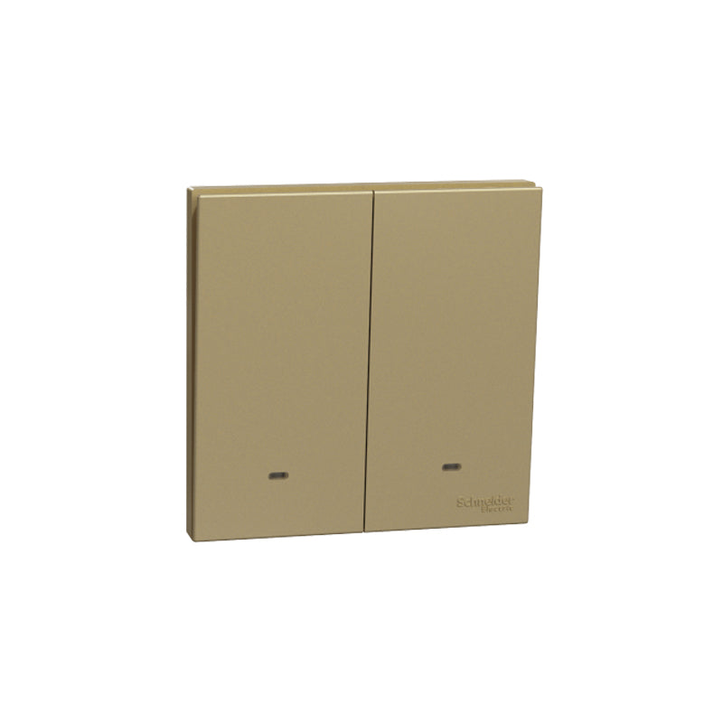 SCHNEIDER E8732L1F-WG 2GANG 1WAY SWITCH (FLUORENT LOCATOR)