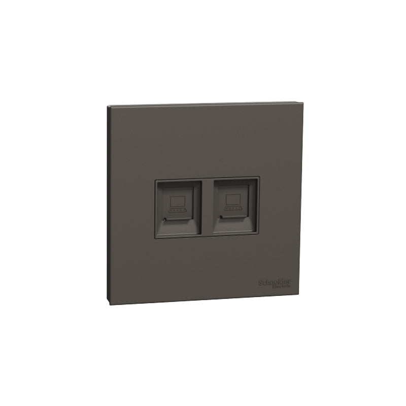 SCHNEIDER E8732RJS6-DG 2GANG CAT6 DATA OUTLET