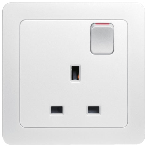 HAGER INSPIRE WGCXS113SAS 1 X 13A SWITCH SOCKET AURORA SILVER