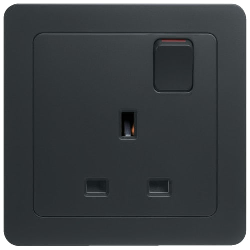 HAGER INSPIRE WGCXS113SKB 1 X 13A SWITCH SOCKET KB