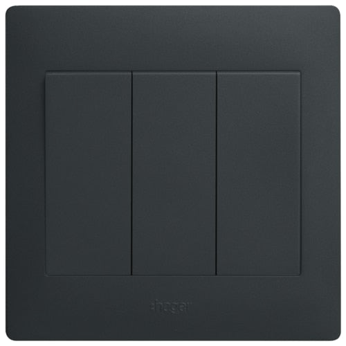 HAGER MUSE WGML131PKB 3G PRESS SWITCH KNIGHT BLACK