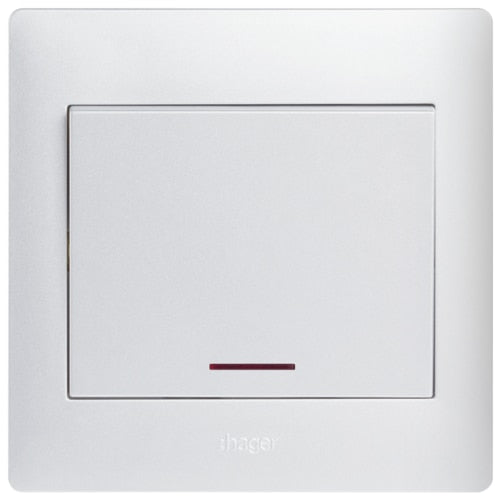 HAGER MUSE WGML2D12N 1G 2W DP SWITCH W/ LED