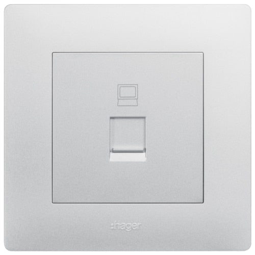 HAGER MUSE WGMT1RJ6AS 1MOD AURORA SILVER