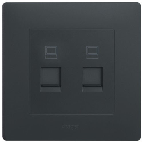 HAGER MUSE WGMT2RJ6KB 2MOD KNIGHT BLACK