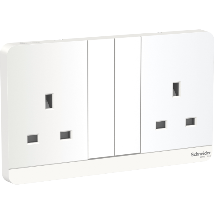 E83T25N_AWE 13A 250V 2G SW Skt w LED, WE