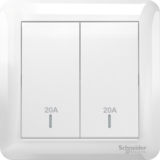SCHNEIDER A3G32D20N 2GANG 20A DP SWITCH