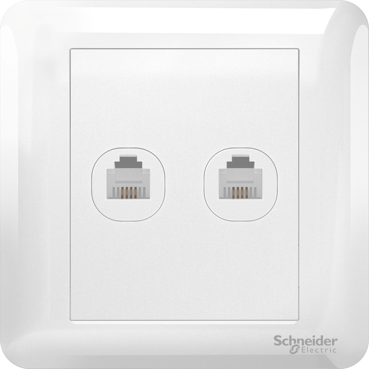 SCHNEIDER A3G32RJ4 2GANG TEL SOCKET