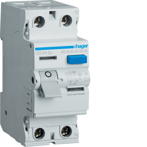 HAGER CF240B 40A 2P 300MA RCD