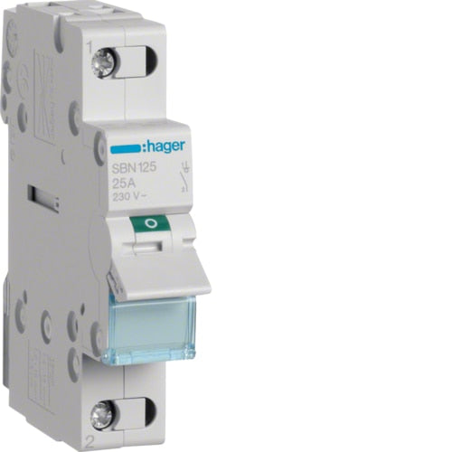 HAGER SBN125 25A 1P ISOLATOR
