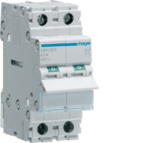 HAGER SBN263 63A 2P ISOLATOR