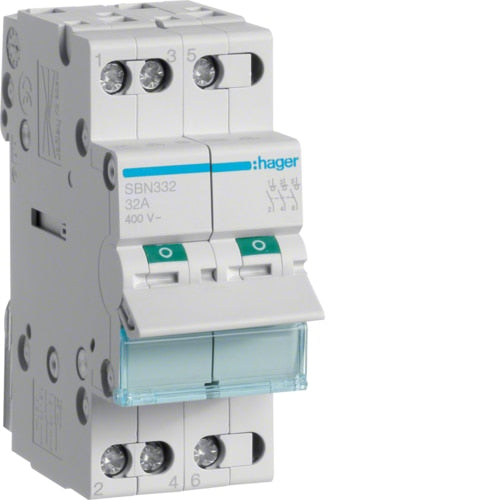 HAGER SBN332 32A 3P ISOLATOR
