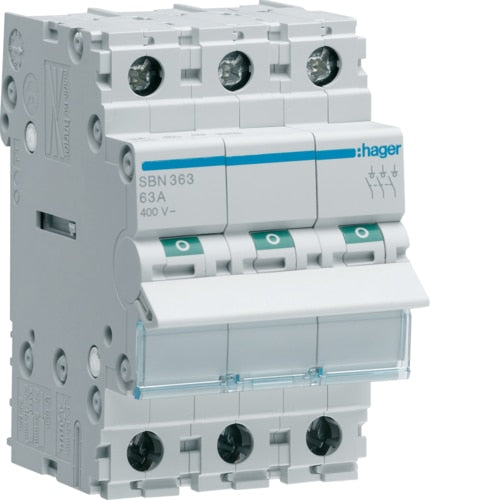 HAGER SBN363  63A 3P ISOLATOR