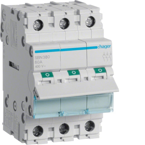 HAGER SBN380 80A 3P ISOLATOR