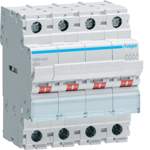 HAGER SBN440  40A 4P ISOLATOR