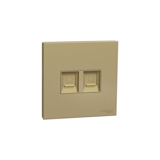 SCHNEIDER E8732RJS6-WG 2GANG CAT6 DATA OUTLET