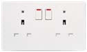 MK W2647WHI 2X13A SWITCHED SOCKET WITH LED