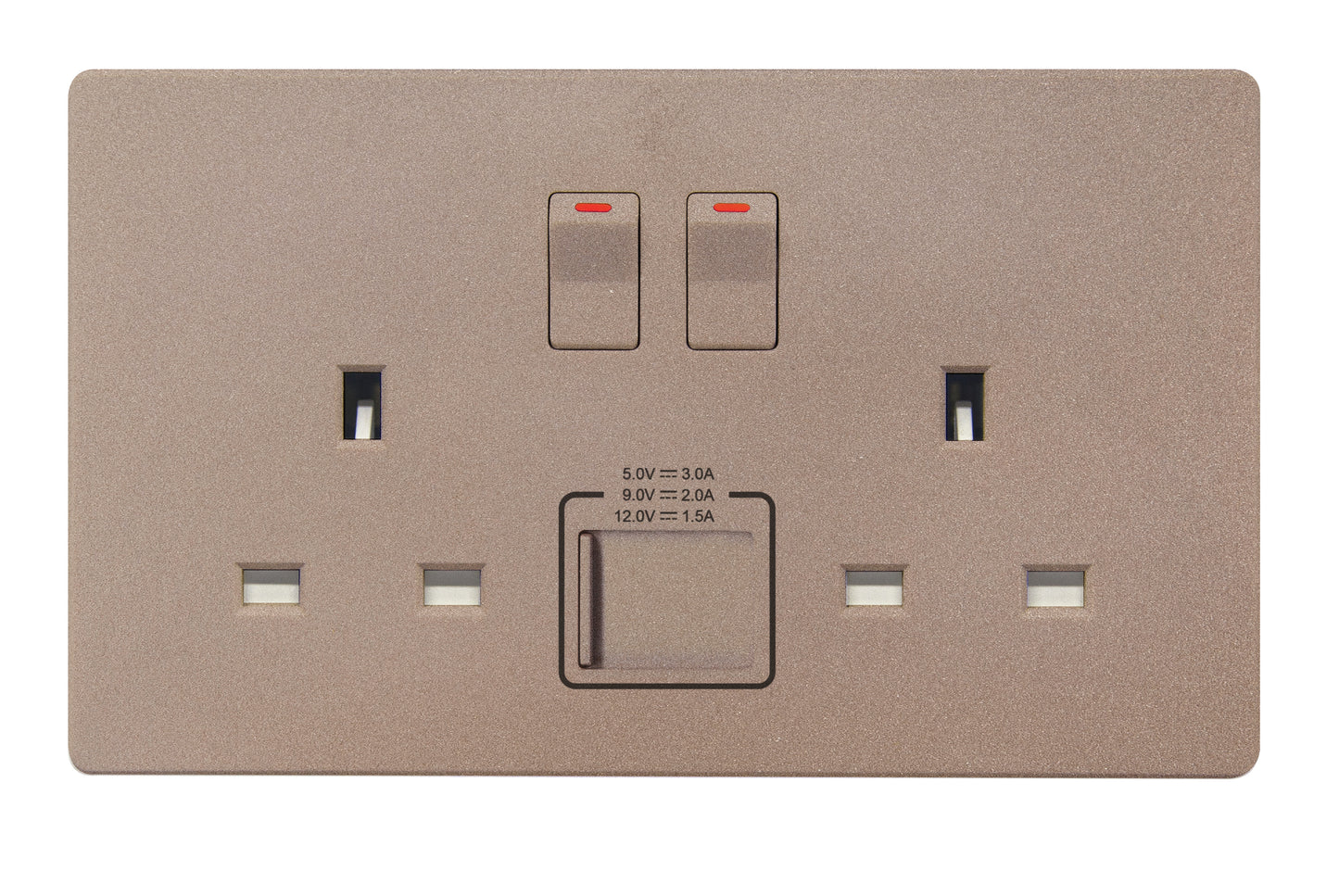 MK W2747URGL 2X13A SSO WITH USB(A+C) ROSE GOLD