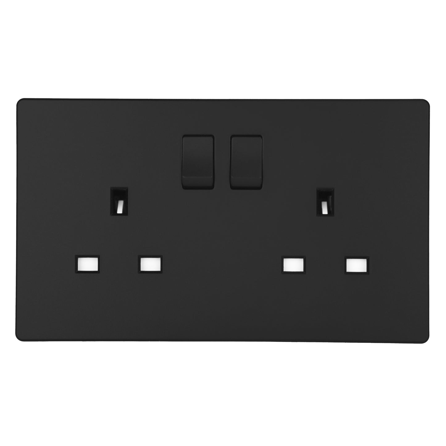 MK W2747MBK 2X13A SWITCHSOCKET SPACE BLACK