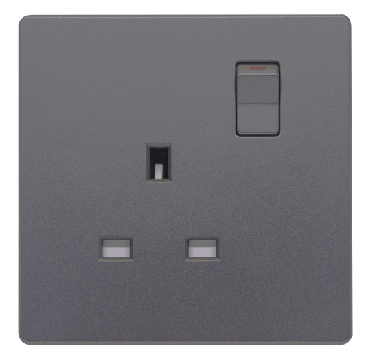 MK W2757GRY 1X13A SWITCHSOCKET SPACE GREY