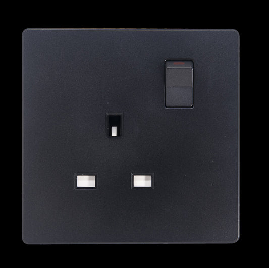 MK W2757MBK 1X13A SWITCHSOCKET SPACE BLACK