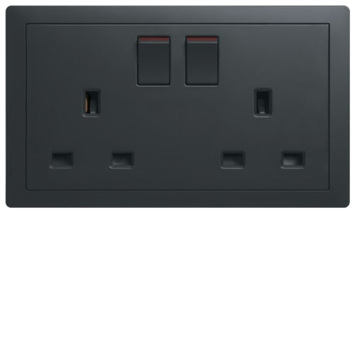 HAGER INSPIRE WGCXS213SKB 2X13A SWITCHSOCKET KB