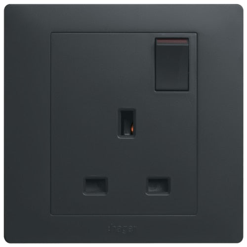 HAGER MUSE WGMS113SKB 1X13A SSO KNIGHT BLACK