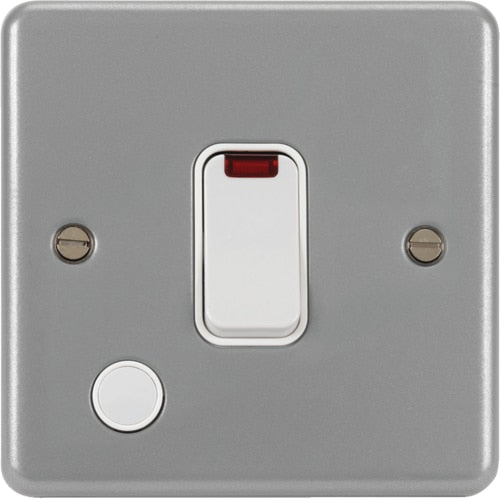 HAGER WPDP84FONBKO 20A DP METAL CLAD SWITCH CW LED & FLEX OUTLET