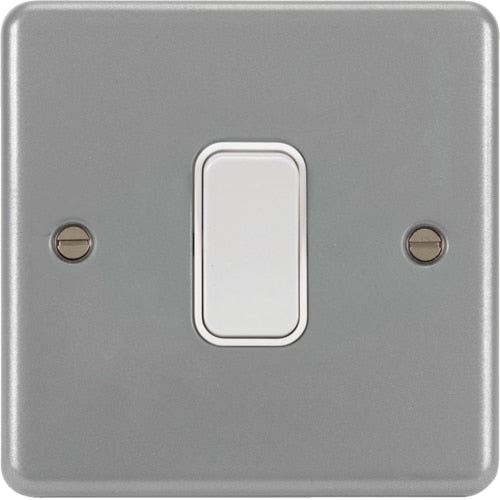 HAGER WPPS12BKO 10A 1GANG 2WAY METAL CLAD SWITCH