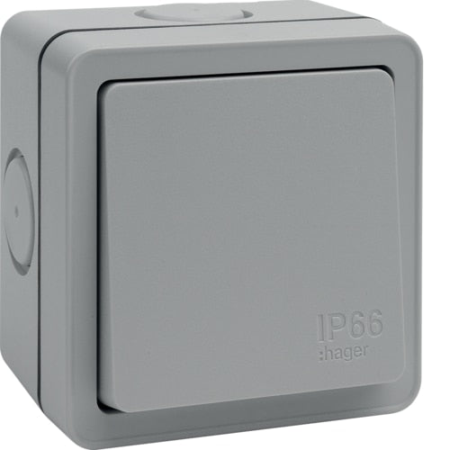 HAGER WXPPS12 1GANG 2WAY SWITCH IP66