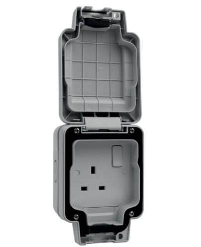 HAGER WXPSS81 1X13A SWITCHSOCKET (DP) IP66
