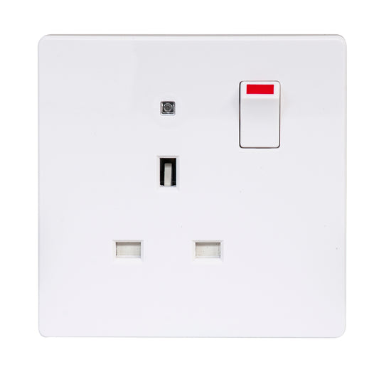 MK W2657WHI 1X13A SWITCHSOCKET WITH LED