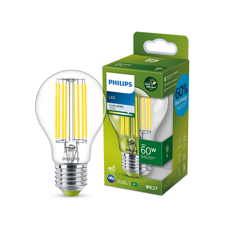 LED CLA 60W A60 E27 3000K CL EELA SRT4